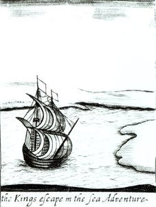 Kong Charles II (1630-85) Flygtede fra England i 1651, udgivet 1660 af English School